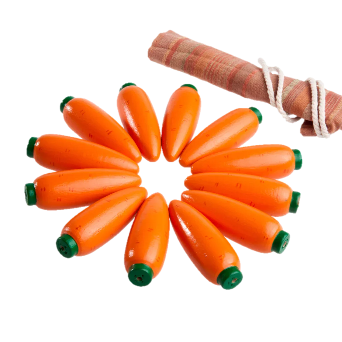 Montessori Carrot Counters Set of 12 for Counting Skills - ToylandEU