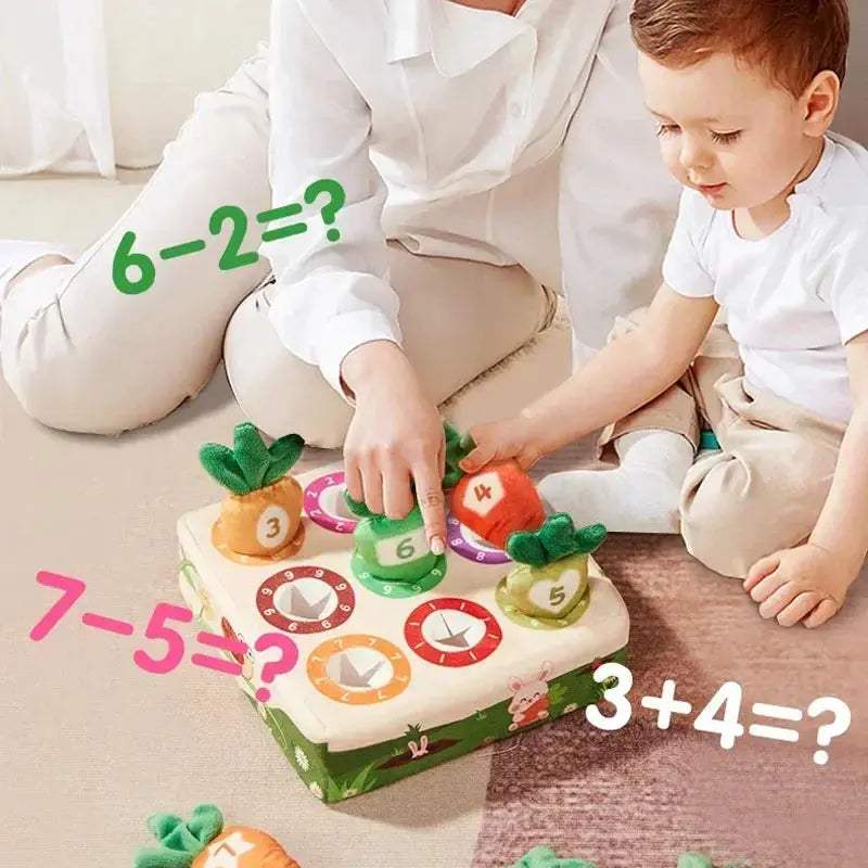 Montessori Carrot Harvest Pull Toy For Motor Skills - ToylandEU
