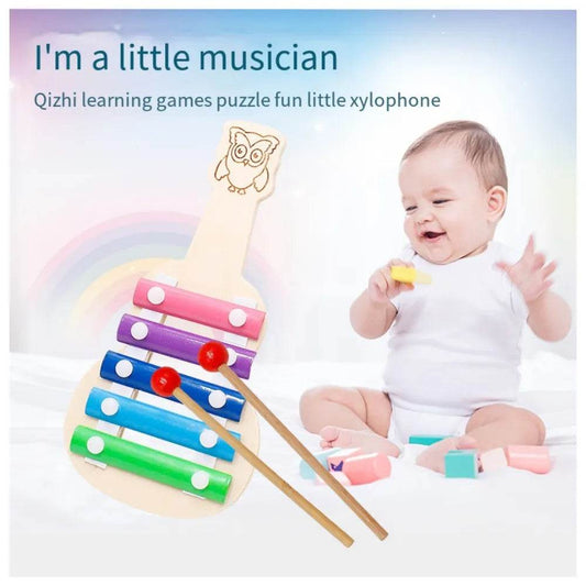Montessori Cartoon Wooden Mini Musical Percussion Toy for Babies - ToylandEU