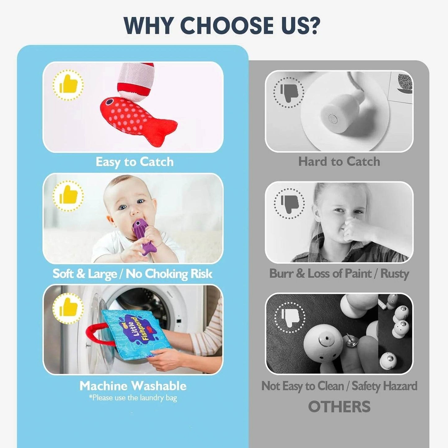 Montessori Toy for Toddlers Cloth Fishing Game Gift Set - ToylandEU