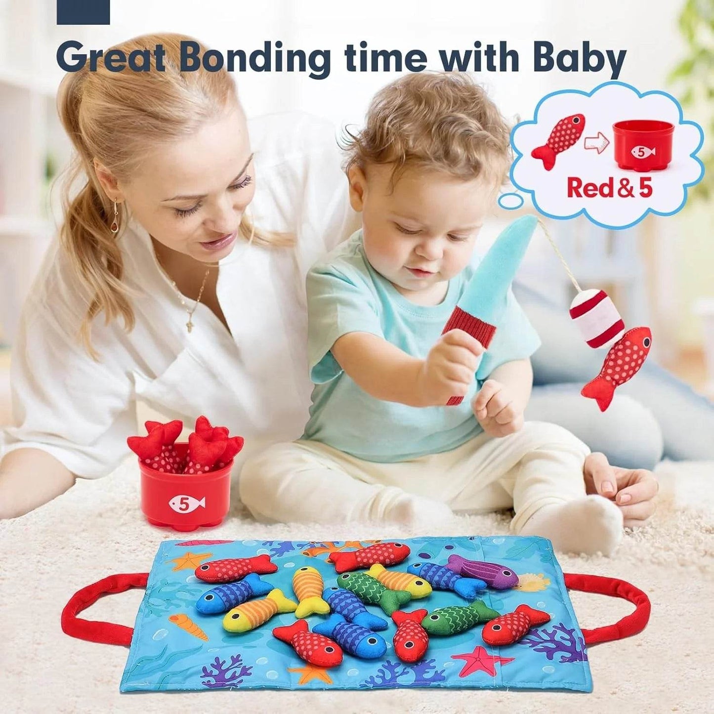 Montessori Toy for Toddlers Cloth Fishing Game Gift Set - ToylandEU