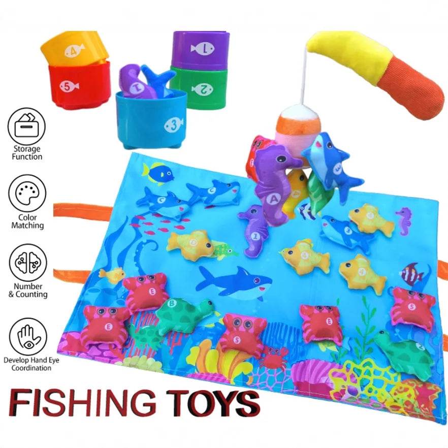 Montessori Toy for Toddlers Cloth Fishing Game Gift Set - ToylandEU