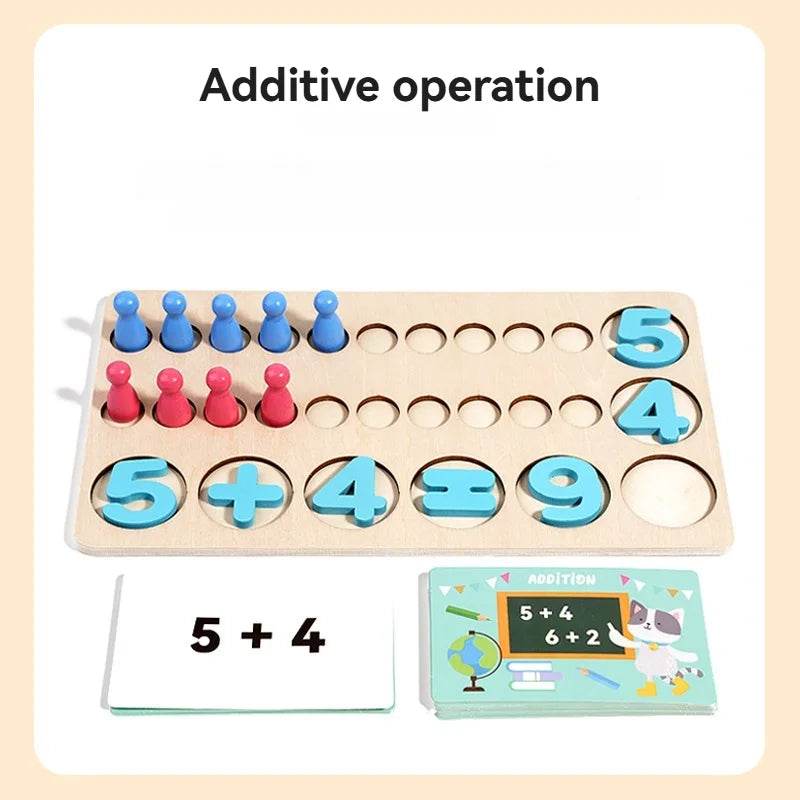 Montessori Math Toys Colorful Alphabet Number Shape Matching Wooden Board Baby Educational Learning Toys - ToylandEU