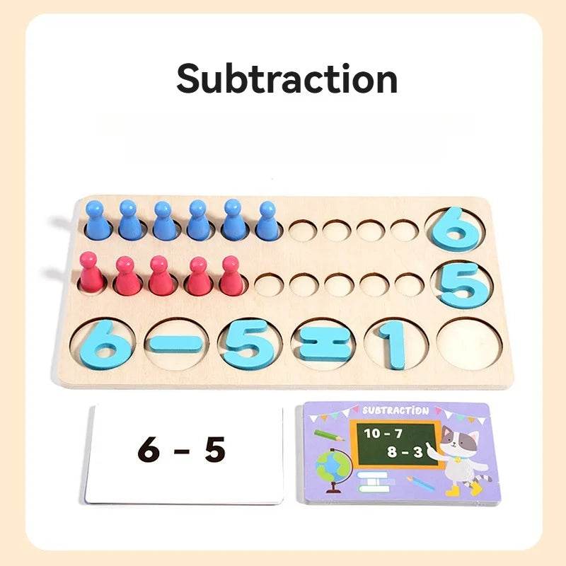 Montessori Math Toys Colorful Alphabet Number Shape Matching Wooden Board Baby Educational Learning Toys - ToylandEU