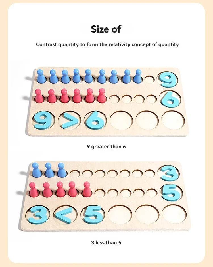 Montessori Math Toys Colorful Alphabet Number Shape Matching Wooden Board Baby Educational Learning Toys - ToylandEU