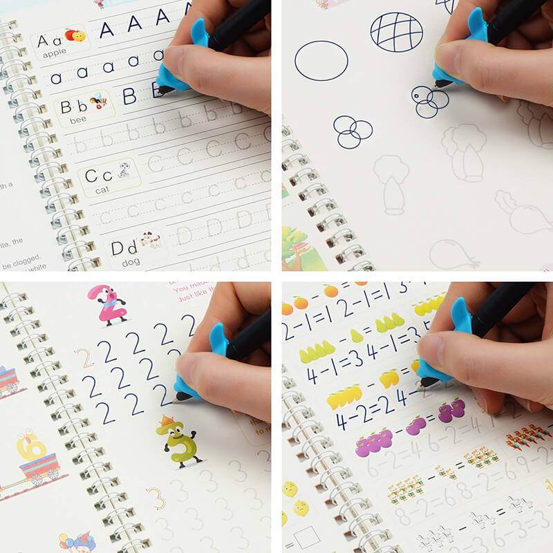 Bilingual Montessori Copybooks & Pen Set: Eco-Friendly Learning Fun! - ToylandEU