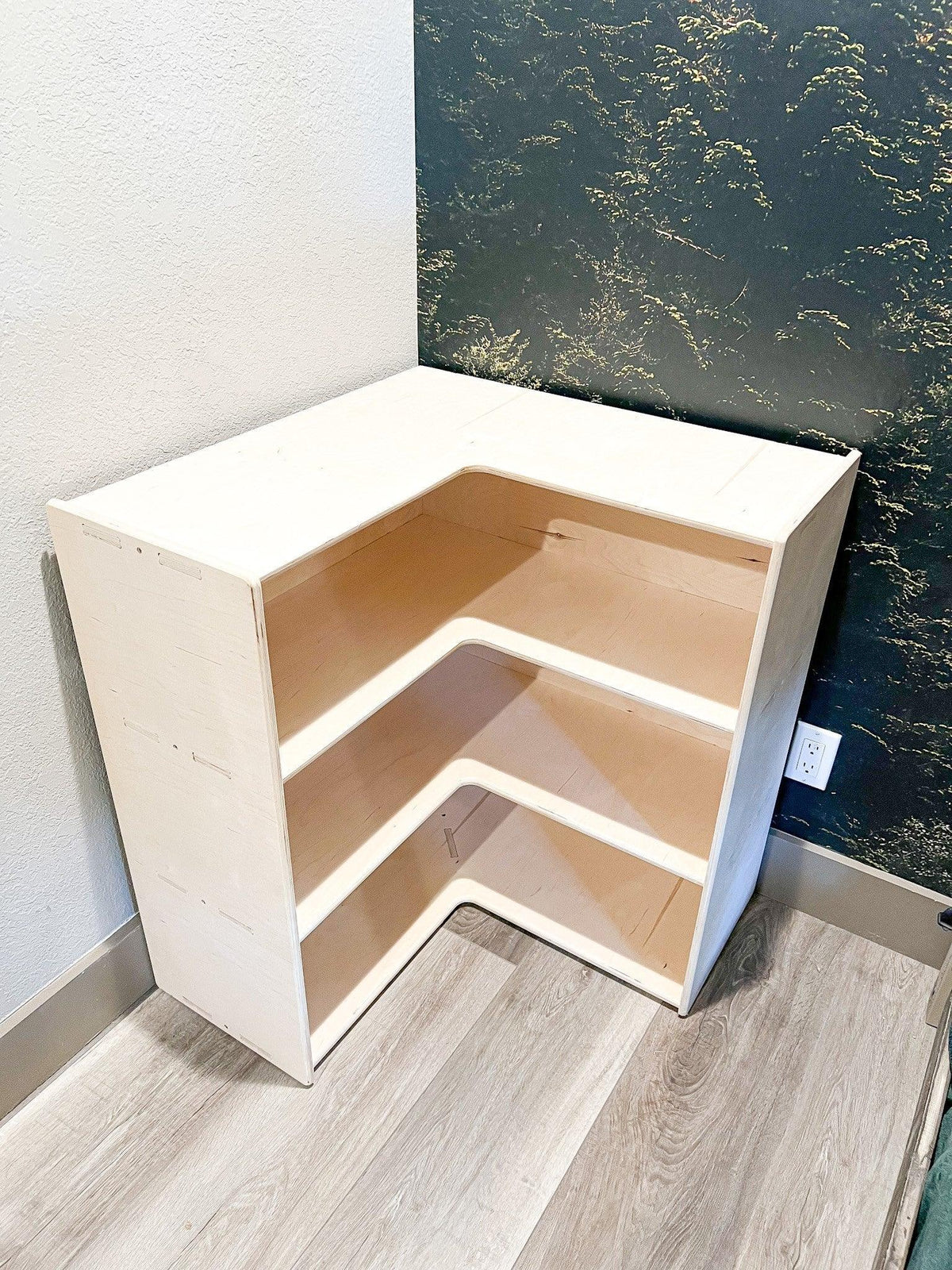 Montessori Corner Shelf | 33in Tall Birch | Toylandeu™
