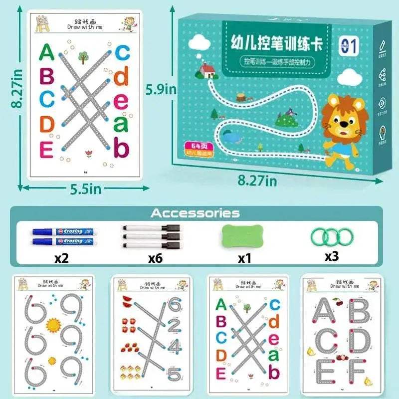  Montessori Educational Drawing Toy Set for Kids: Includes Pen Control,  -  ToylandEU™