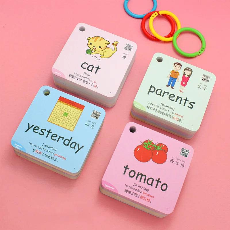 Montessori Educational Flash Cards 600 Cognitive Learning Cards Kids Discover Animal Shapes Colors Fun Toys Gifts Children - ToylandEU