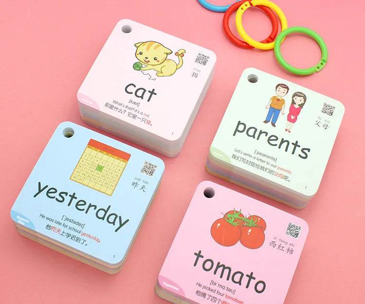 Montessori Educational Flash Cards 600 Cognitive Learning Cards Kids Discover Animal Shapes Colors Fun Toys Gifts Children - ToylandEU