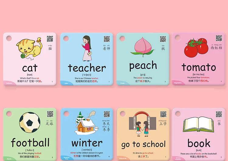 Montessori Educational Flash Cards 600 Cognitive Learning Cards Kids Discover Animal Shapes Colors Fun Toys Gifts Children - ToylandEU