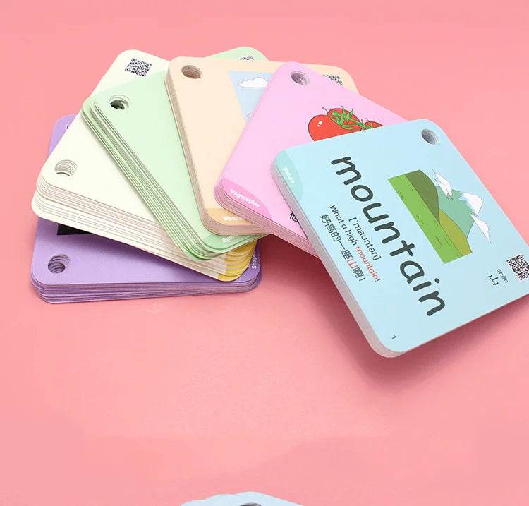 Montessori Educational Flash Cards 600 Cognitive Learning Cards Kids Discover Animal Shapes Colors Fun Toys Gifts Children - ToylandEU