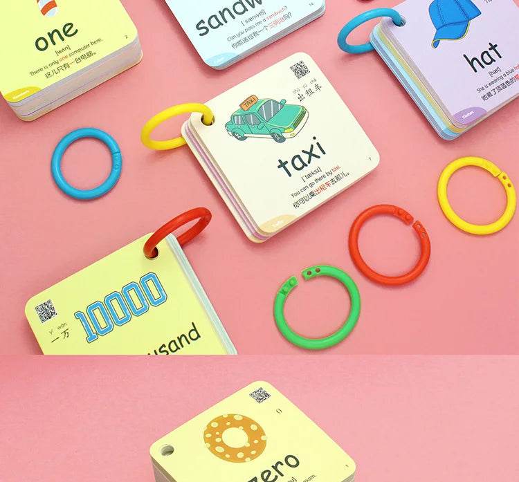 Montessori Educational Flash Cards 600 Cognitive Learning Cards Kids Discover Animal Shapes Colors Fun Toys Gifts Children - ToylandEU