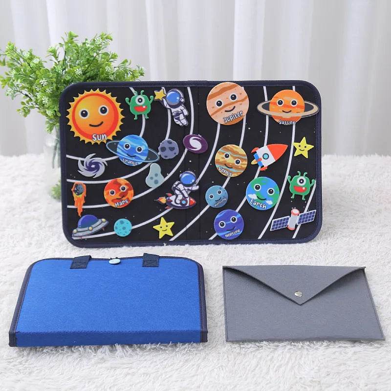 Montessori Educations Toys Handheld Travel Felt Story Board Set Kids Learning Storytelling Activities Interactive Play Kit Gifts - ToylandEU