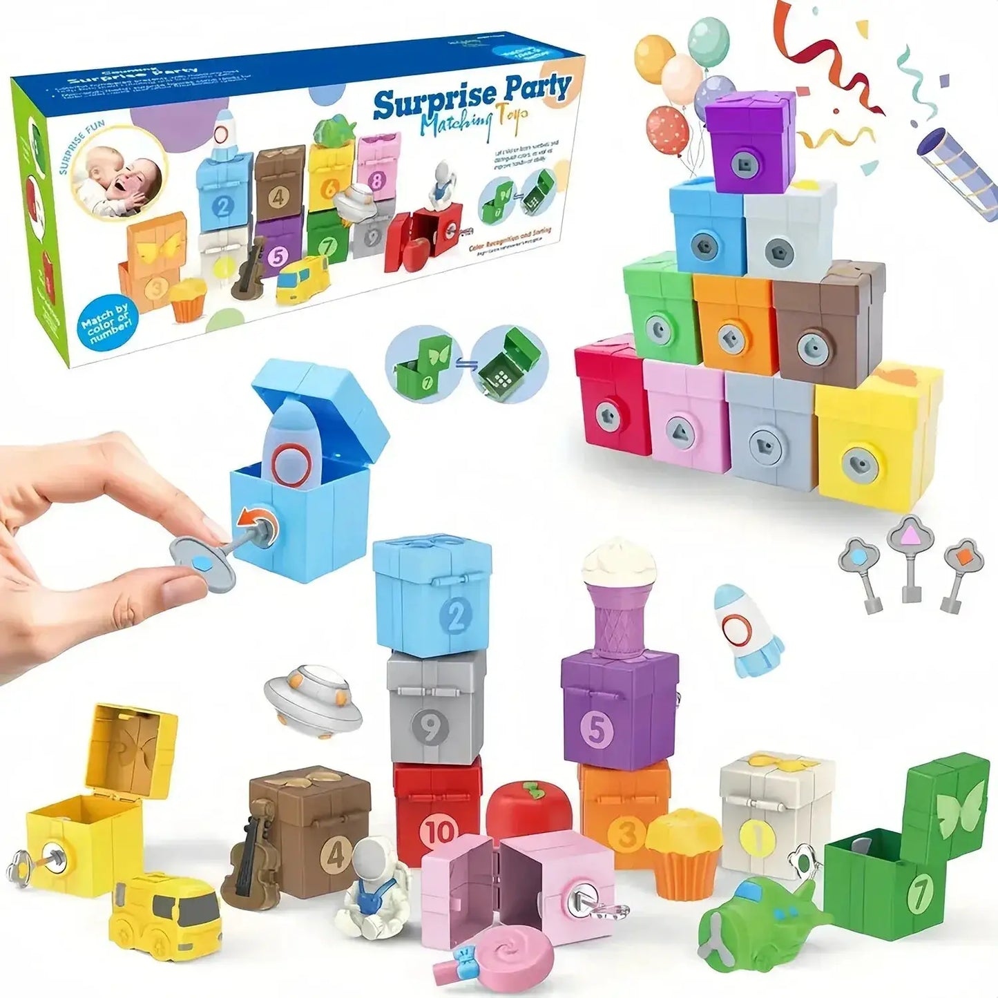 Montessori Farm Train Set For Toddlers Counting And Sorting - ToylandEU