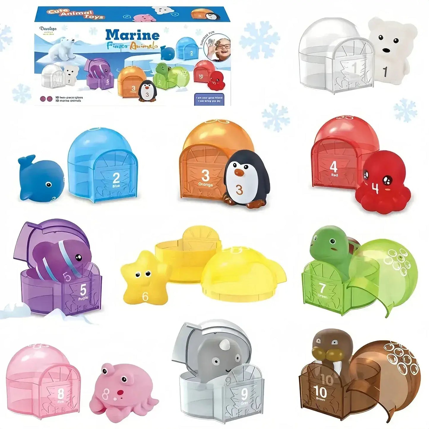 Montessori Farm Train Set For Toddlers Counting And Sorting - ToylandEU