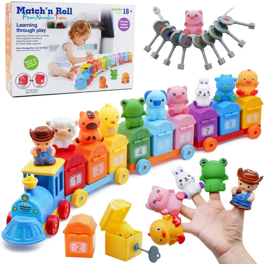  Montessori Farm Train Set Toddlers Counting And Sorting Fun -  ToylandEU™