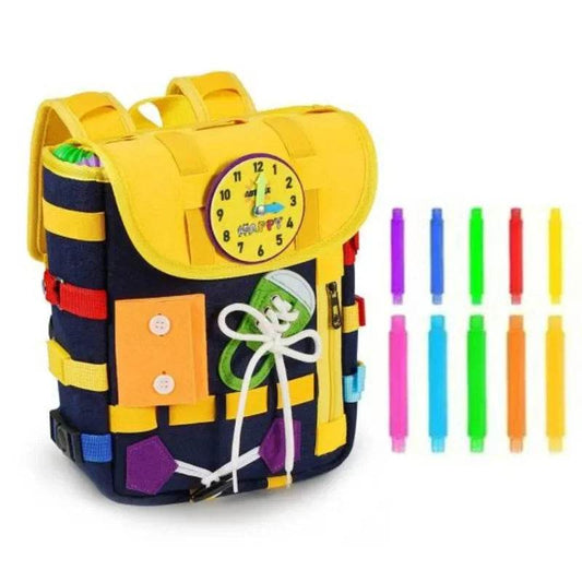 Montessori Felt Backpack With Buckles And Zippers - ToylandEU