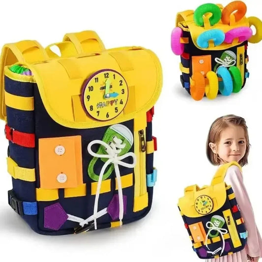 Montessori Felt Backpack With Buckles And Zippers - ToylandEU