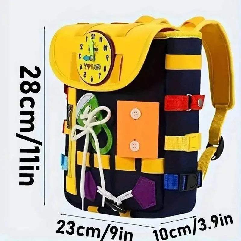 Montessori Felt Backpack With Buckles And Zippers - ToylandEU