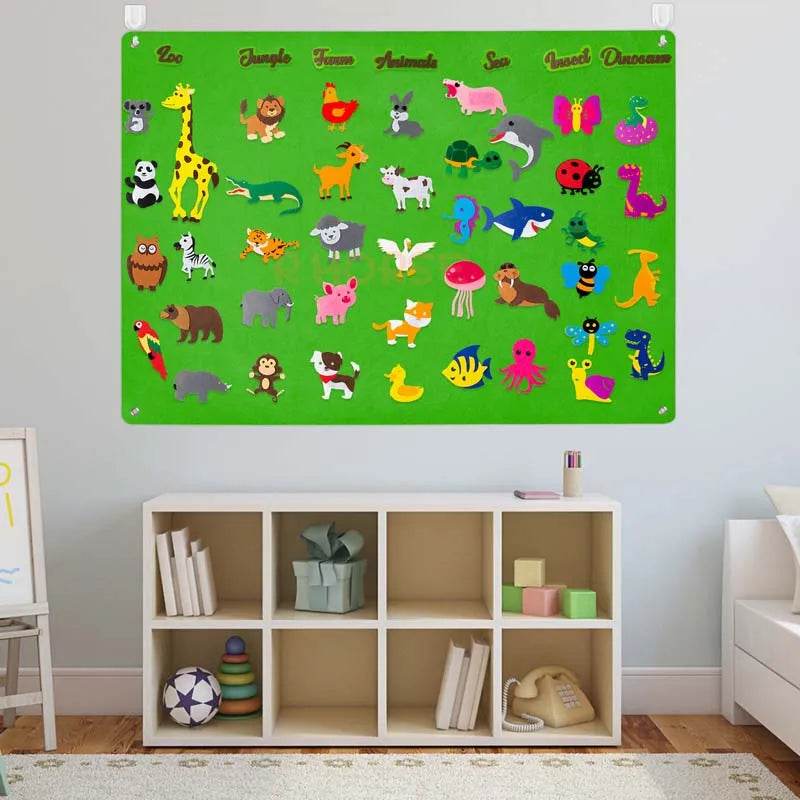 Montessori Felt Board Storytelling Set: Ocean, Farm & Animal Adventures - ToylandEU