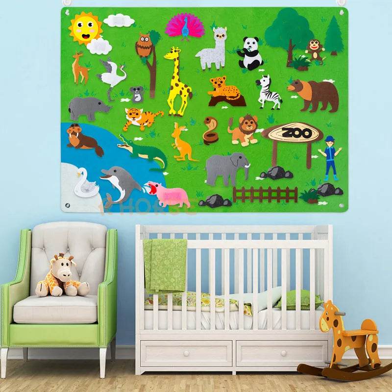 Montessori Felt Board Storytelling Set: Ocean, Farm & Animal Adventures - ToylandEU