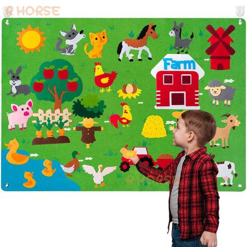 Montessori Felt Board Storytelling Set: Ocean, Farm & Animal Adventures - ToylandEU