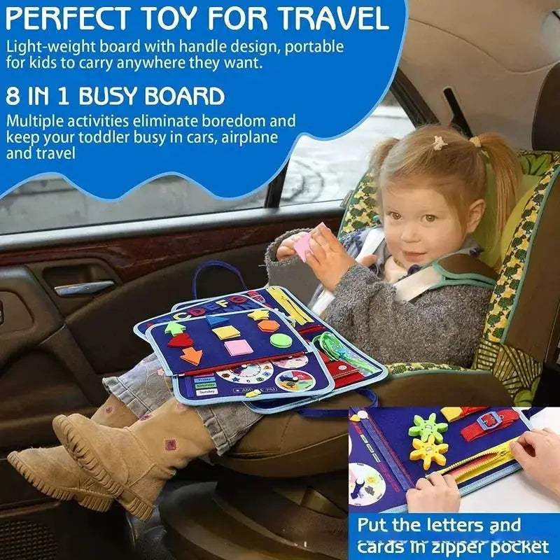 Montessori Felt Busy Board For Sensory Learning Toy - ToylandEU