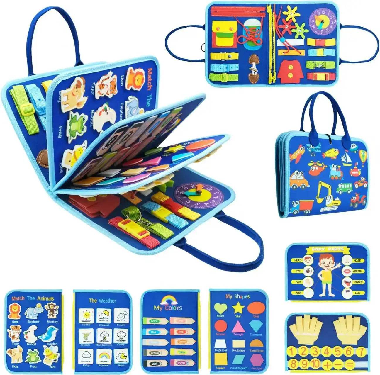 Montessori Felt Busy Board For Sensory Learning Toy - ToylandEU