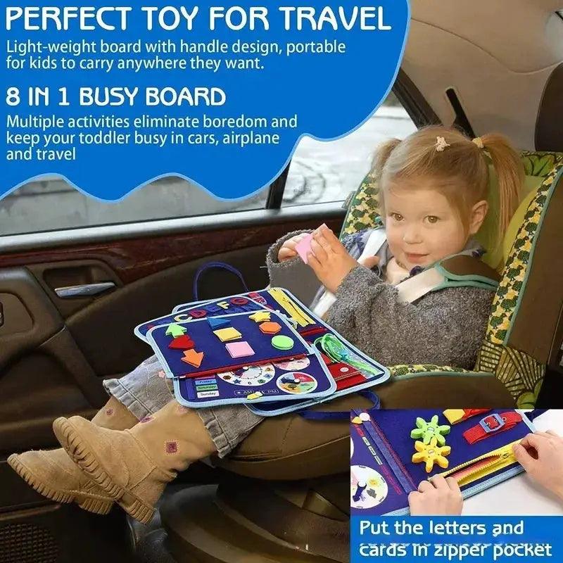  Montessori Felt Busy Board Sensory Learning Toy Safe -  ToylandEU™