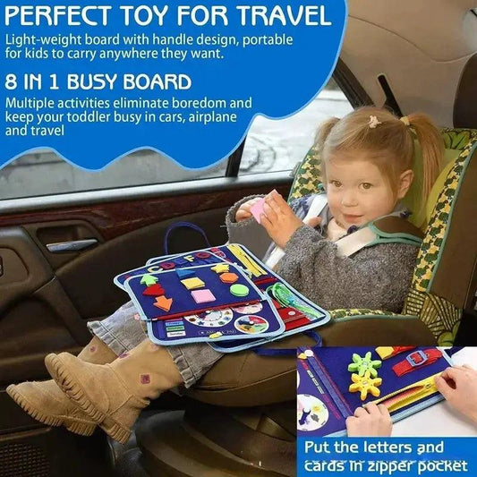  Montessori Felt Busy Board Sensory Learning Toy Safe -  ToylandEU™