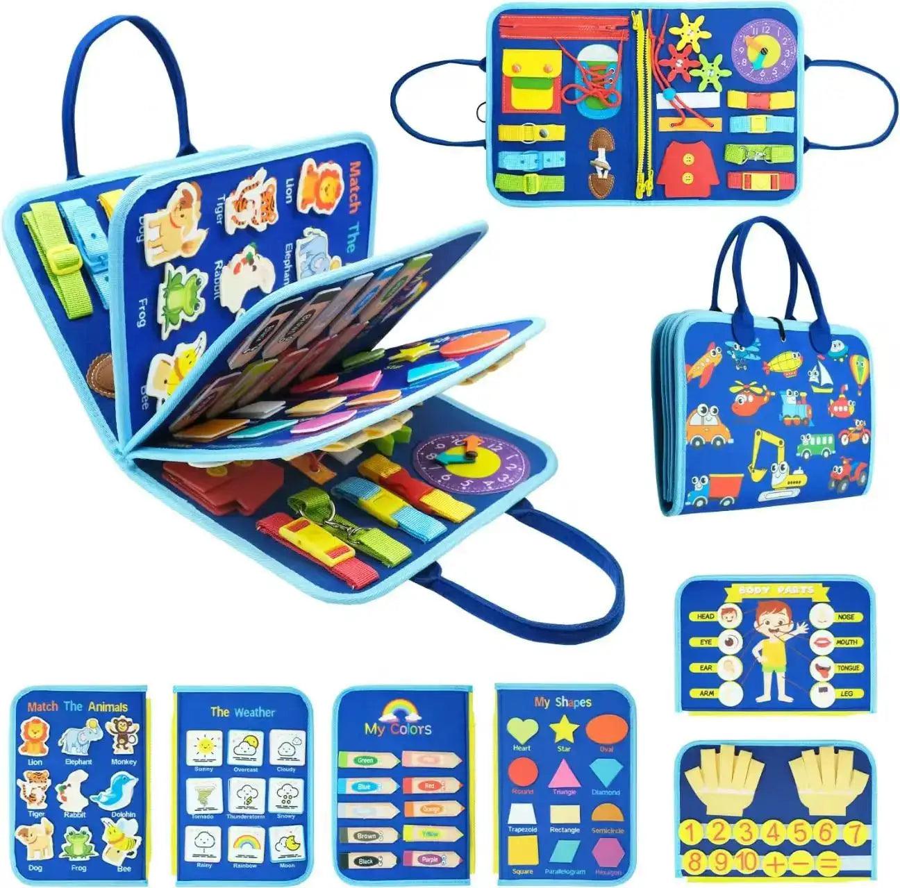  Montessori Felt Busy Board Sensory Learning Toy Safe -  ToylandEU™