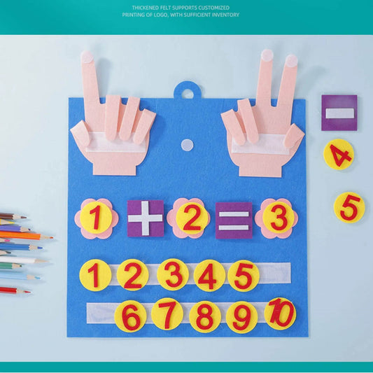Interactive Felt Finger Numbers Montessori Math Toy for Kids - ToylandEU