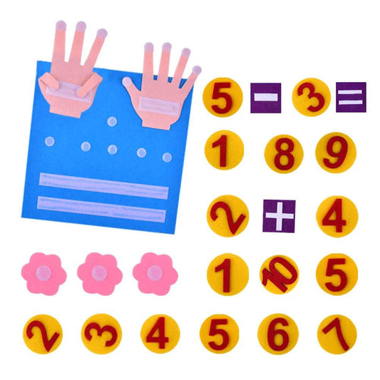 Montessori Felt Finger Numbers: Fun Math Learning Toy for Kids - ToylandEU