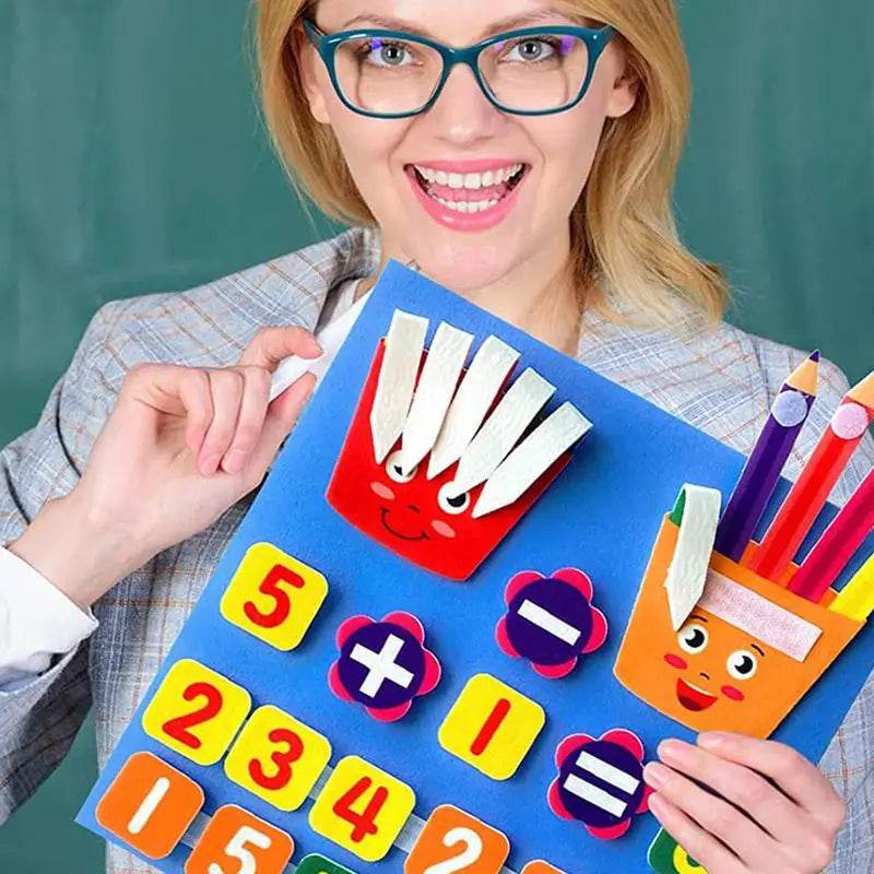 Montessori Felt Math Game for Kids: Fun with Numbers & Calculations - ToylandEU