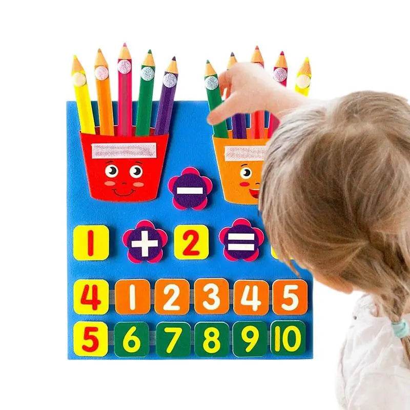 Montessori Felt Math Game for Kids: Fun with Numbers & Calculations - ToylandEU