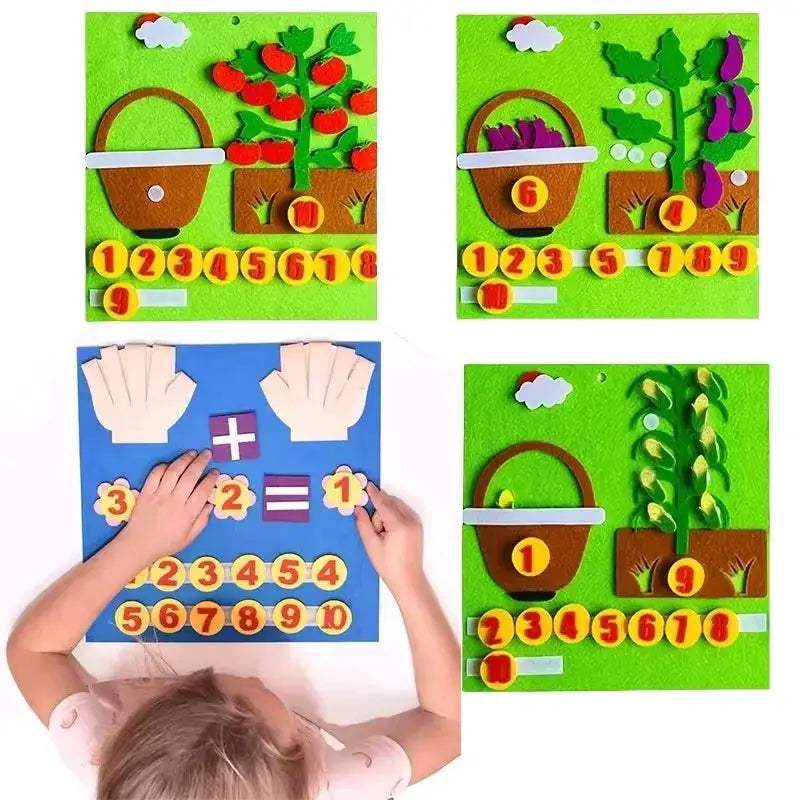 Montessori Felt Math Toy For Counting Skills 20 Piece Set - ToylandEU