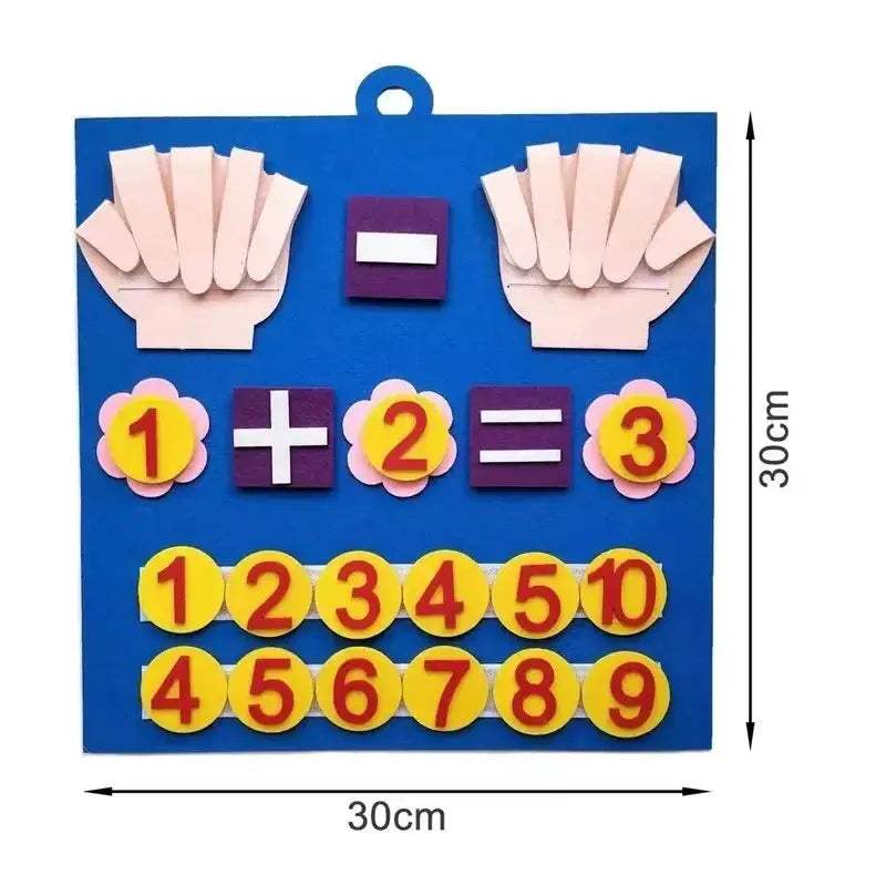 Montessori Felt Math Toy For Counting Skills 20 Piece Set - ToylandEU
