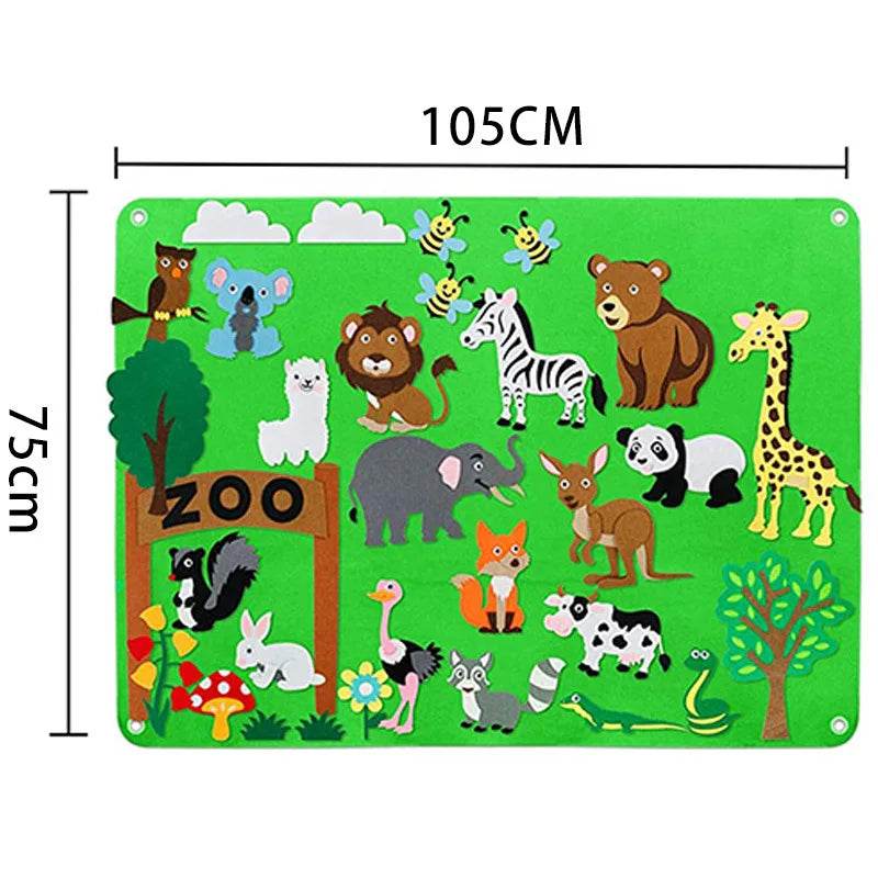Montessori Felt Story Board Set - Farm Animal Fun for Toddlers - ToylandEU