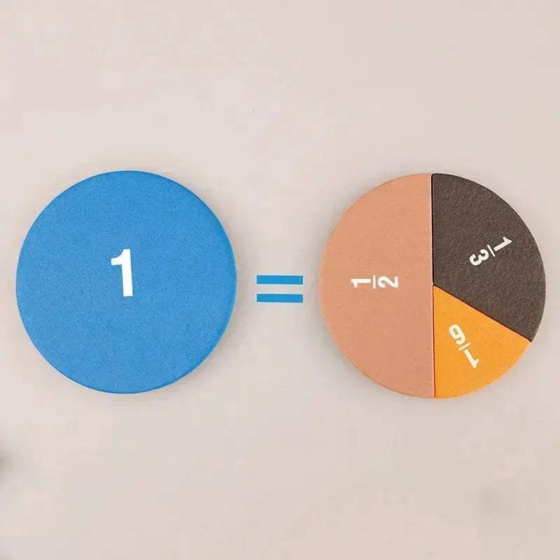Montessori Fraction Circles Set For Early Math Mastery - ToylandEU