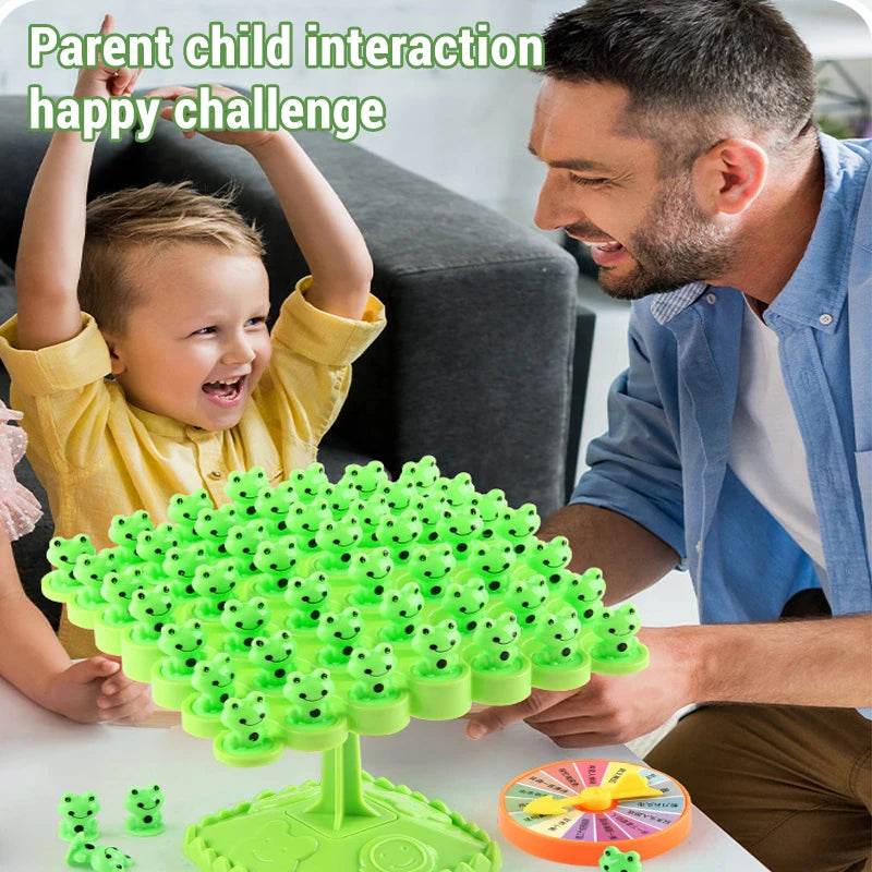 Montessori Math Toys Creative Fun Frog Balance Tree Toy Puzzle Tabletop Parent Child Interactive Thinking Training Game Gift - ToylandEU