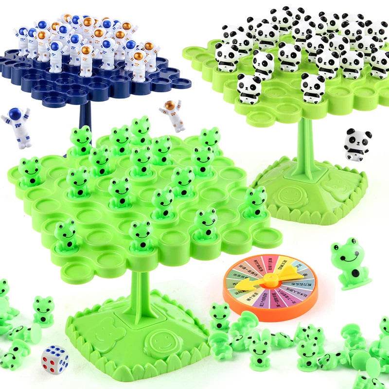 Montessori Math Toys Creative Fun Frog Balance Tree Toy Puzzle Tabletop Parent Child Interactive Thinking Training Game Gift - ToylandEU