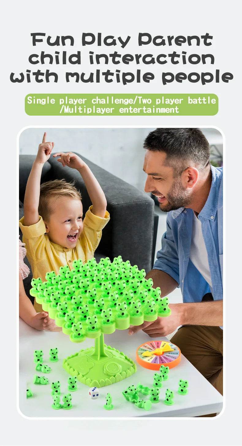 Montessori Math Toys Creative Fun Frog Balance Tree Toy Puzzle Tabletop Parent Child Interactive Thinking Training Game Gift - ToylandEU
