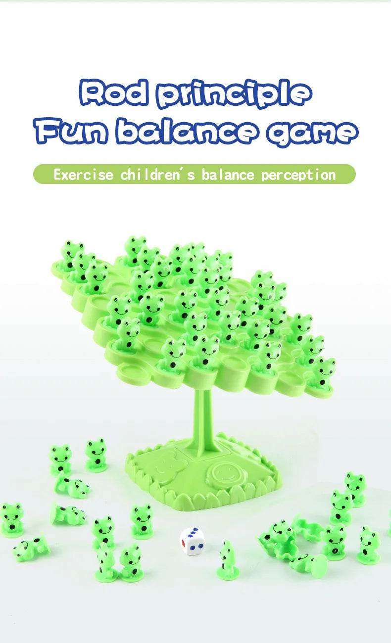 Montessori Math Toys Creative Fun Frog Balance Tree Toy Puzzle Tabletop Parent Child Interactive Thinking Training Game Gift - ToylandEU