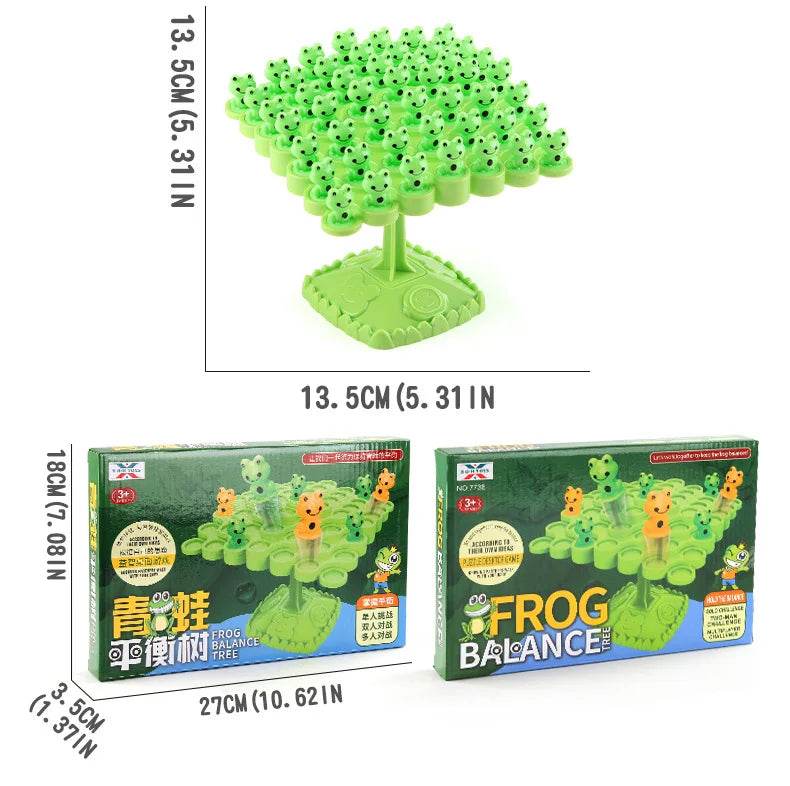 Montessori Math Toys Creative Fun Frog Balance Tree Toy Puzzle Tabletop Parent Child Interactive Thinking Training Game Gift - ToylandEU