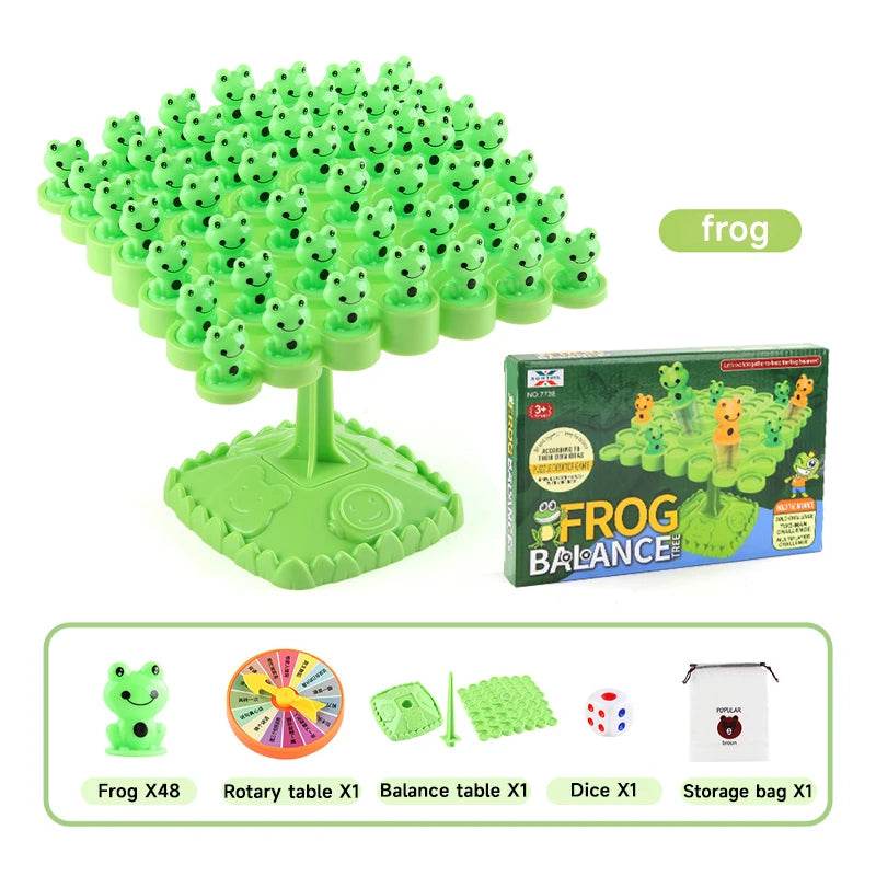Montessori Math Toys Creative Fun Frog Balance Tree Toy Puzzle Tabletop Parent Child Interactive Thinking Training Game Gift - ToylandEU