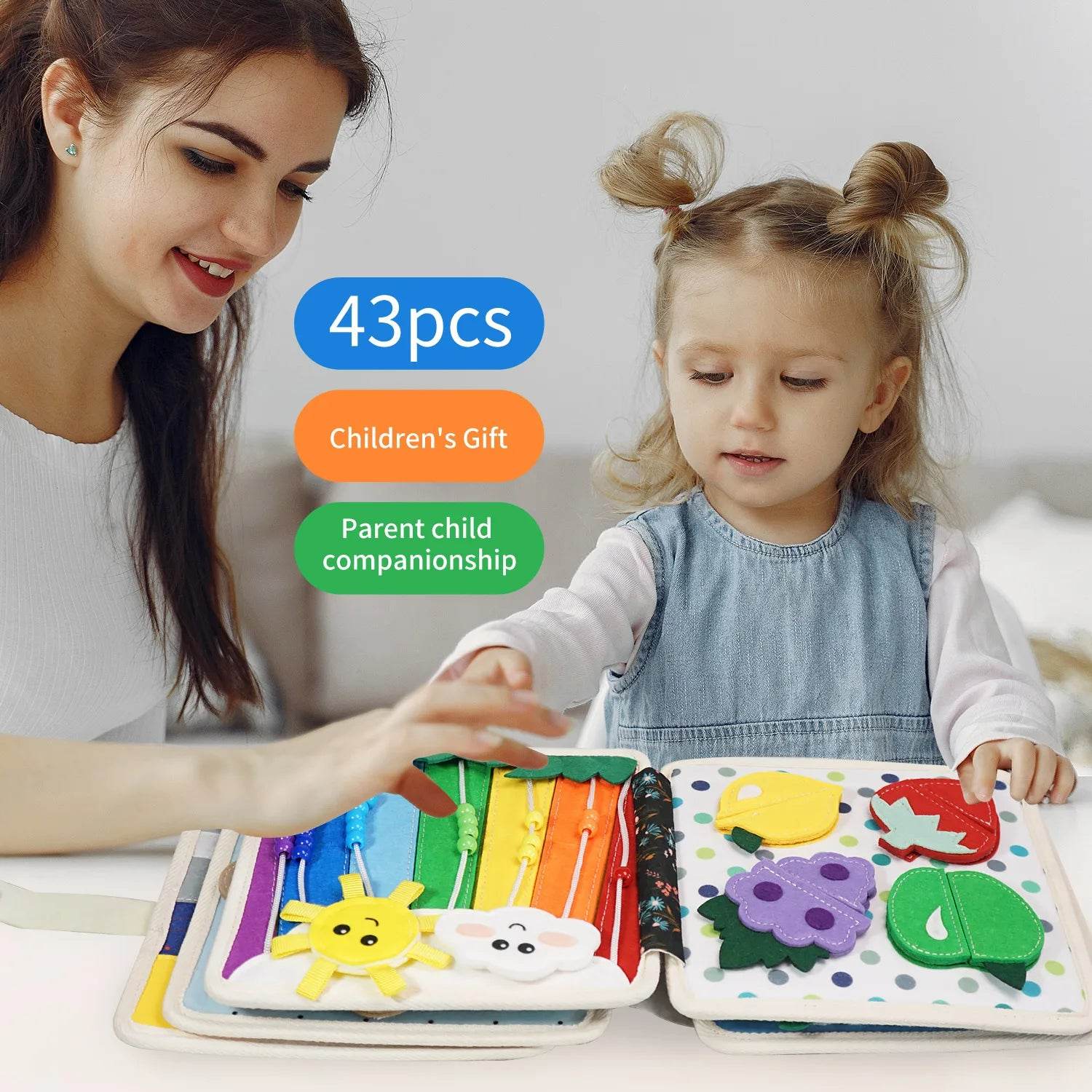 Montessori Hedgehog Busy Board Animal Educational Toy with 8 Interactive Games - ToylandEU