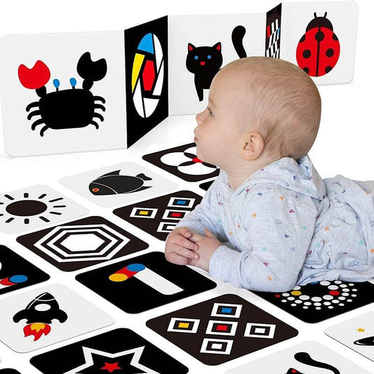 Montessori High Contrast Flash Cards for Baby Visual Stimulation - ToylandEU