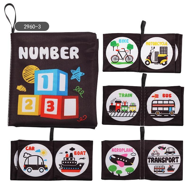 بطاقات مونتيسوري التعليمية عالية التباين لتحفيز الطفل بصريًا - ToylandEU