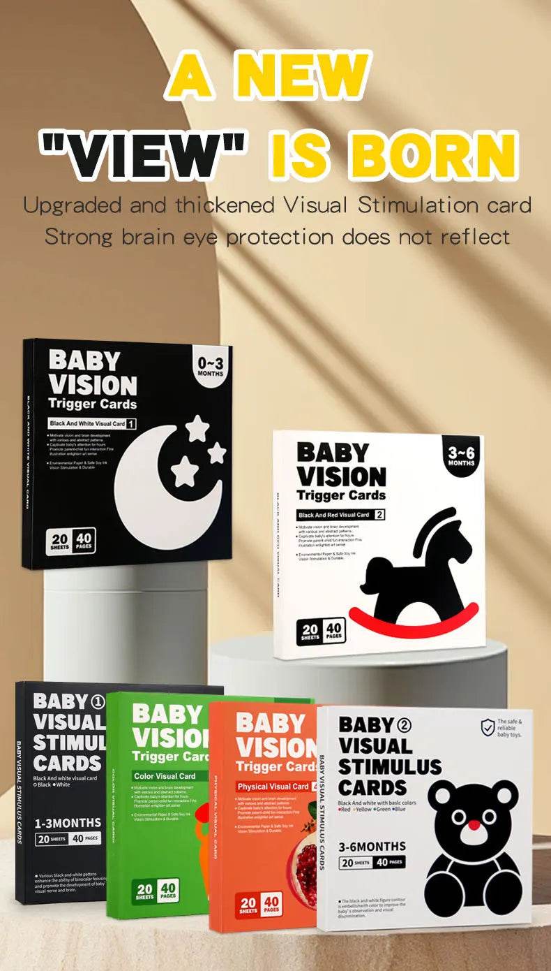 Baby Visual Stimulation Cards Montessori High Contrast Flash Cards for Infant Early Education Learning Toys for Newborn Gifts - ToylandEU